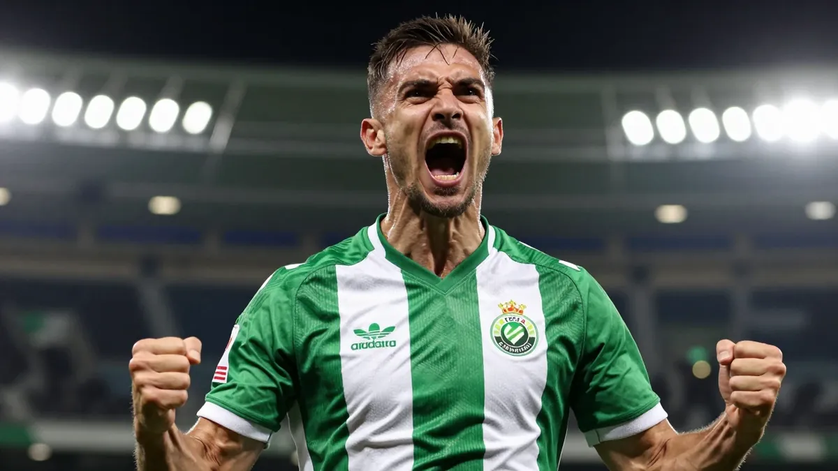 El delantero Pablo García anotó para el Racing Santander en la derrota 2-1 ante el Rayo Vallecano en el Estadio Butarque...